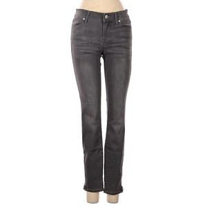 Madewell Skinny Ankle Zip Jeans Size 26 Cotton Blend Denim Distressed Shark Gray